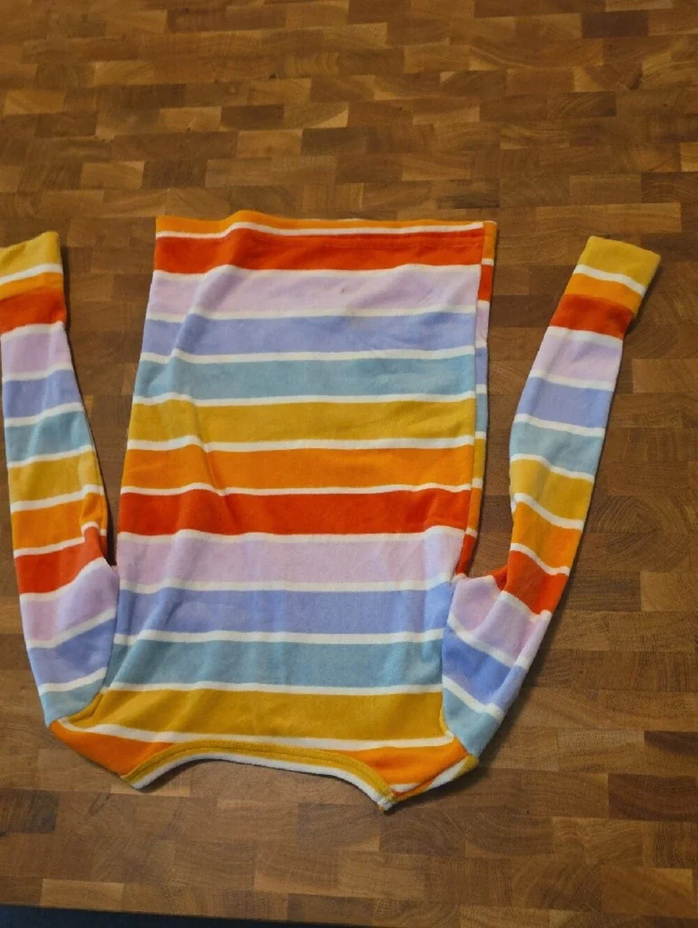 Kids Long Sleeve Rainbow Stripe Top - Multicolor